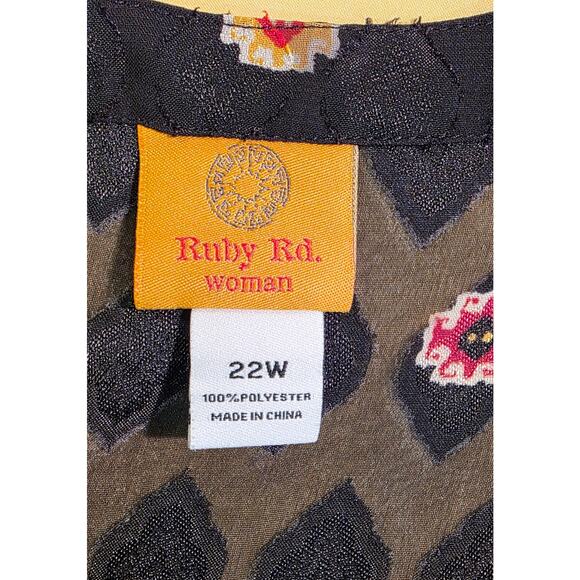 Ruby Road Womens Top Size 22W Sheer Top - Picture 4 of 7